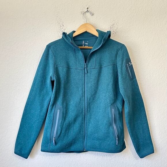 ARC'TERYX Covert Cardigan Jacket Green Full Zip Hooded Fleece Outdoor - Picture 1 of 13